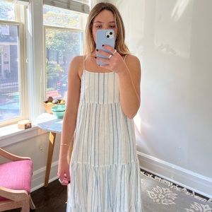 Madewell tiered linen maxi dress